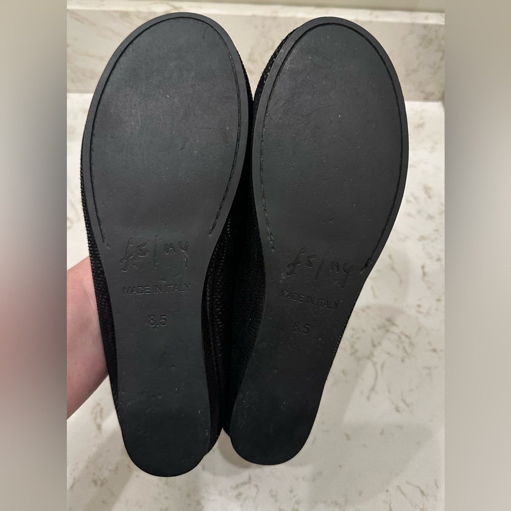 French Sole fs/ny Handmade in Italy Zeppa Black Wave 8.5 - Picture 8 of 11